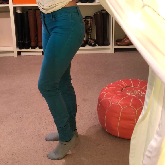 Joe’s Denim Peacock Blue Turquoise Skinny Jeans - Picture 5 of 8